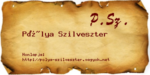 Pólya Szilveszter névjegykártya