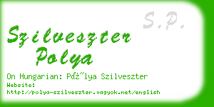 szilveszter polya business card